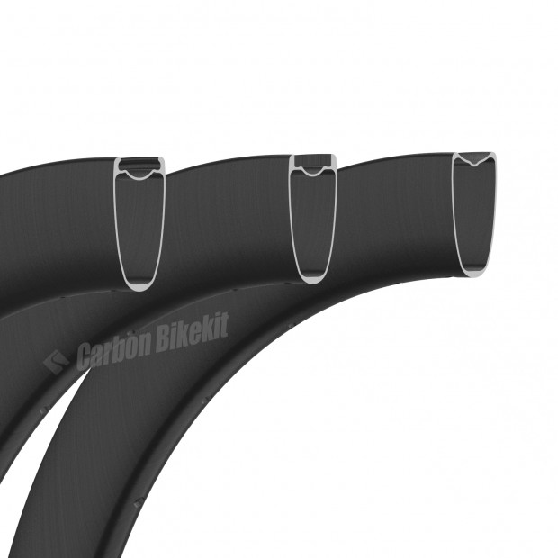 Ultraleicht 420g 700C 55x28mm Carbon Tubeless Felge mit Haken/ohne Haken / Schlauchreifen Rennradfelge